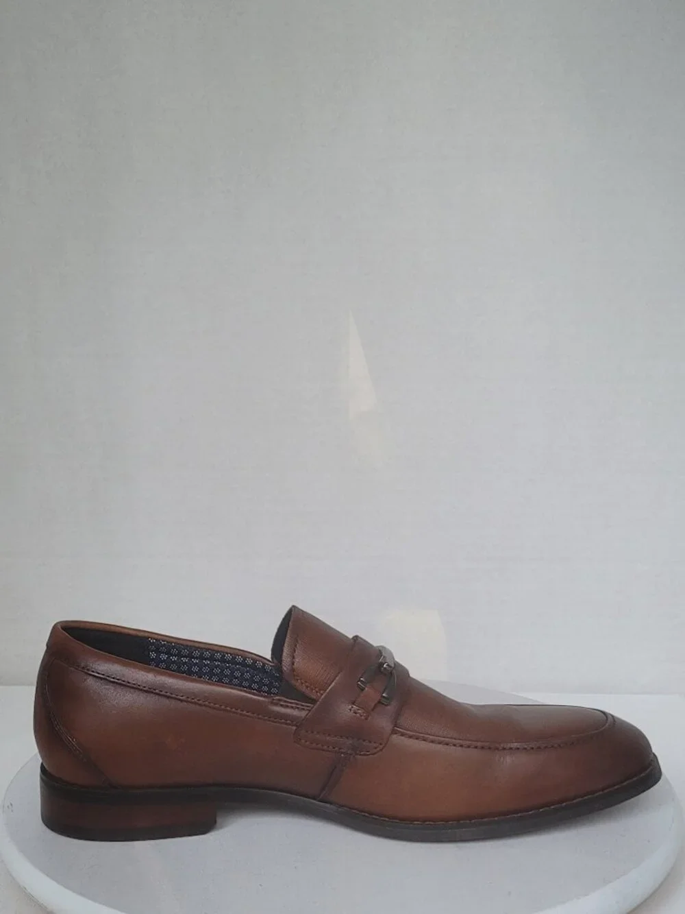 Stacy Adams Kaylor Leather Cognac Moc Toe Bit Shoes Loafer 25572-221 Sz 9.5M